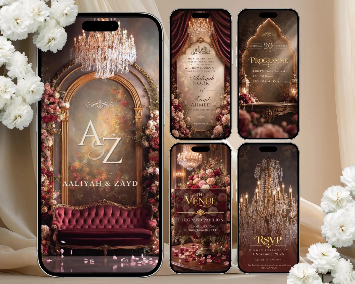 Nikkah rouge et or — visuel du modèle