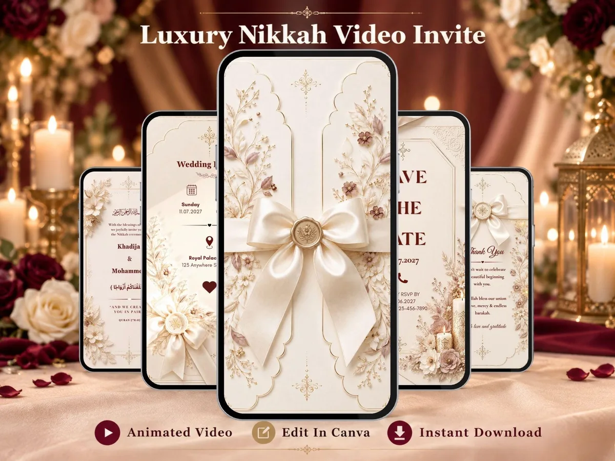 Nikkah ivoire doré animé — visuel du modèle