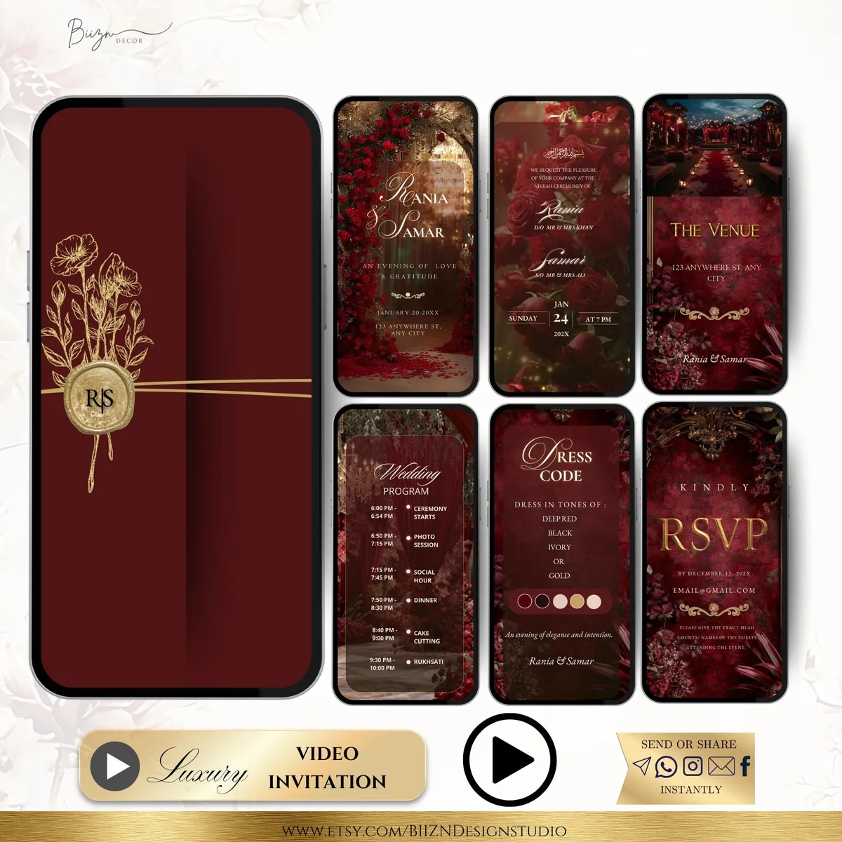 Nikkah bordeaux royal — visuel du modèle