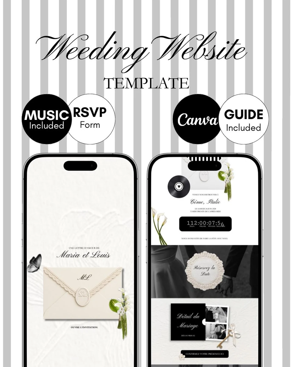 Mariage avec réponse en ligne — visuel du modèle