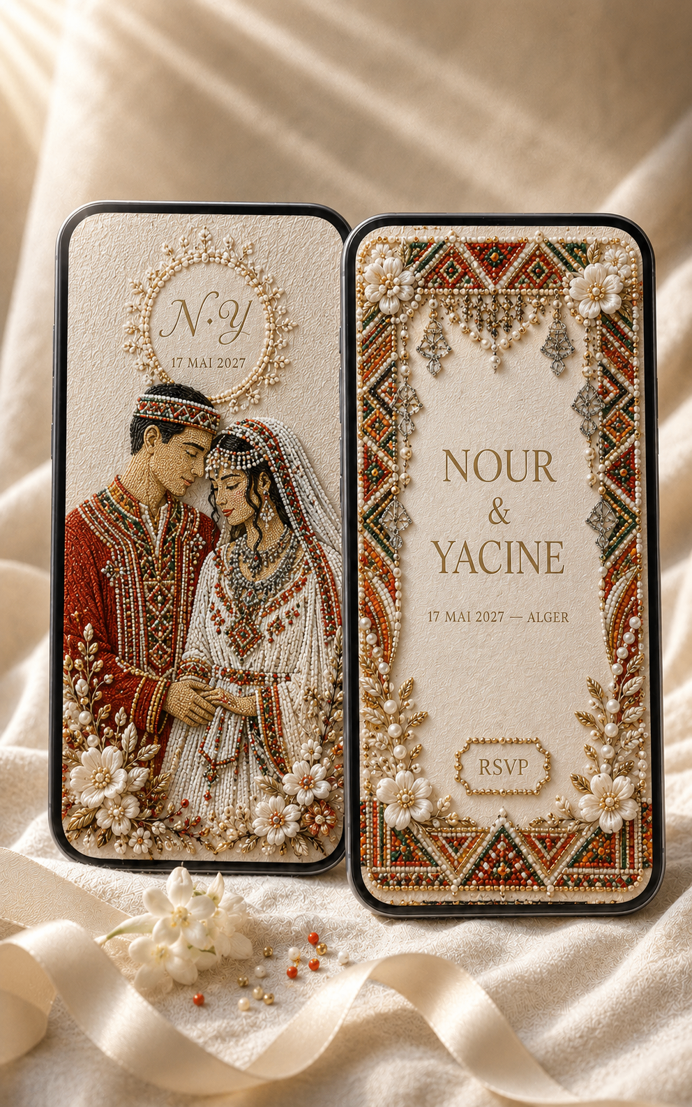 Modèle d’invitation de mariage digitale Kabyle