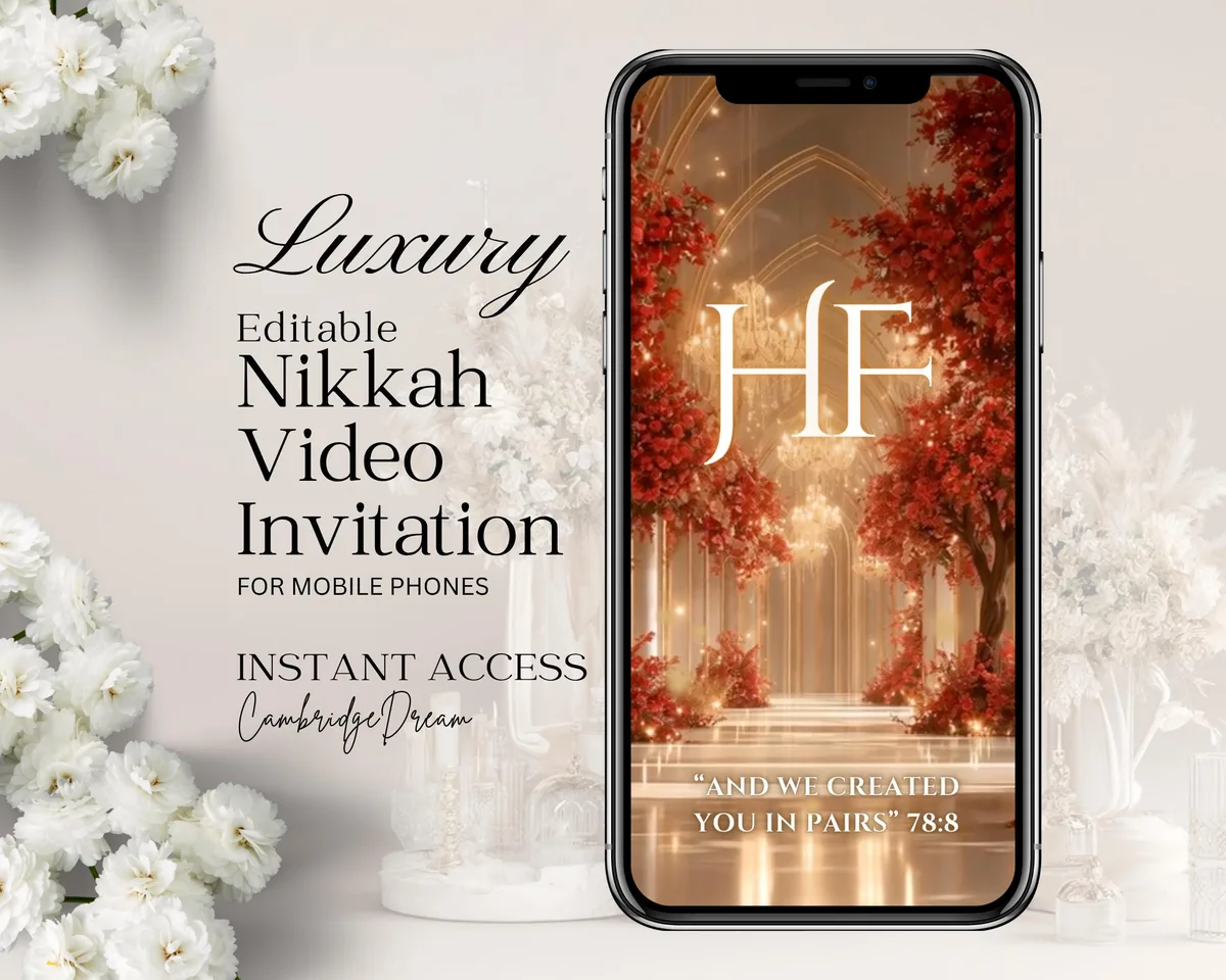 Nikkah élégant animé — visuel du modèle
