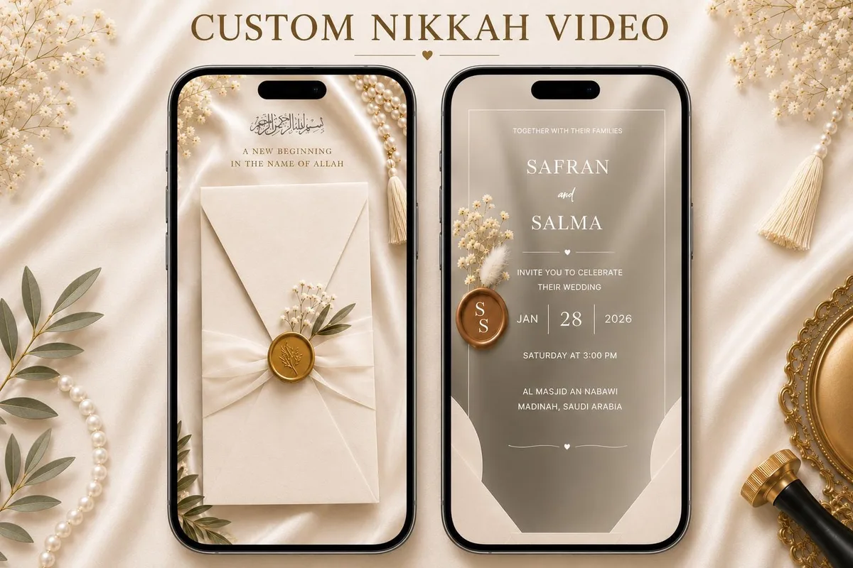Nikkah luxe animé — visuel du modèle